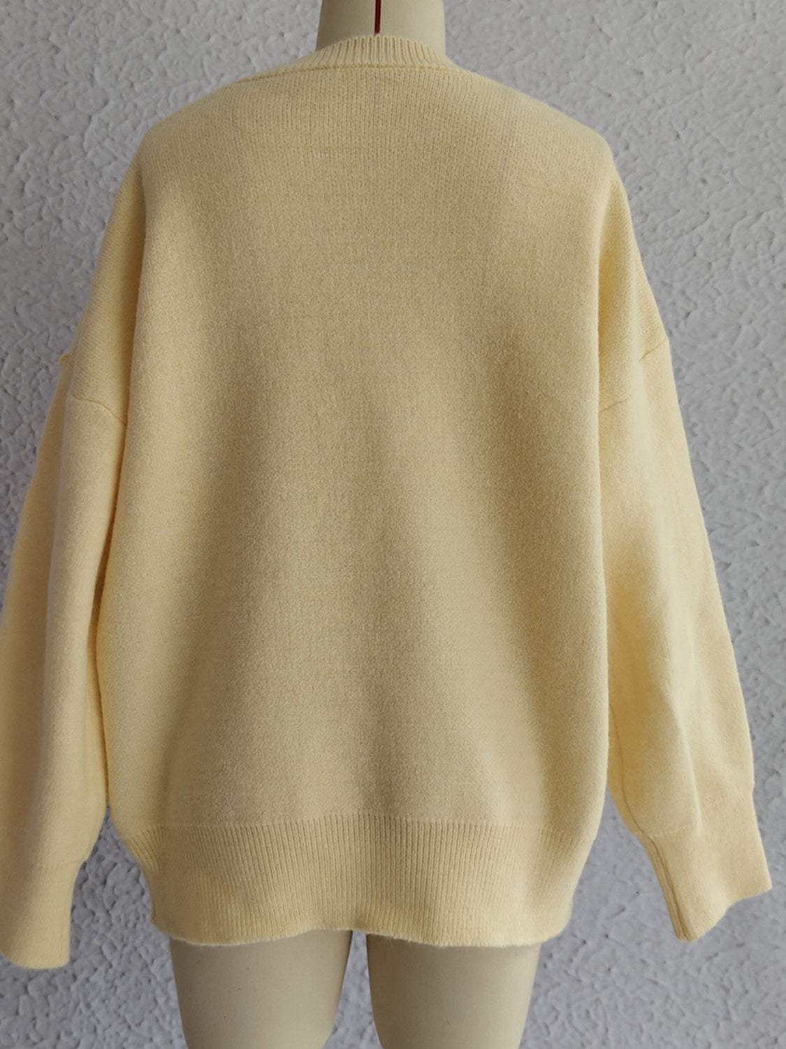 Flower Round Neck Long Sleeve Sweater - Trendsi - Flyclothing LLC