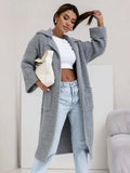 Pocketed Collared Neck Dropped Shoulder Cardigan - Trendsi - Flyclothing LLC