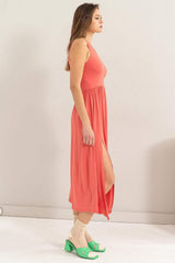 HYFVE Sleeveless Slit Midi Dress - Trendsi - Flyclothing LLC