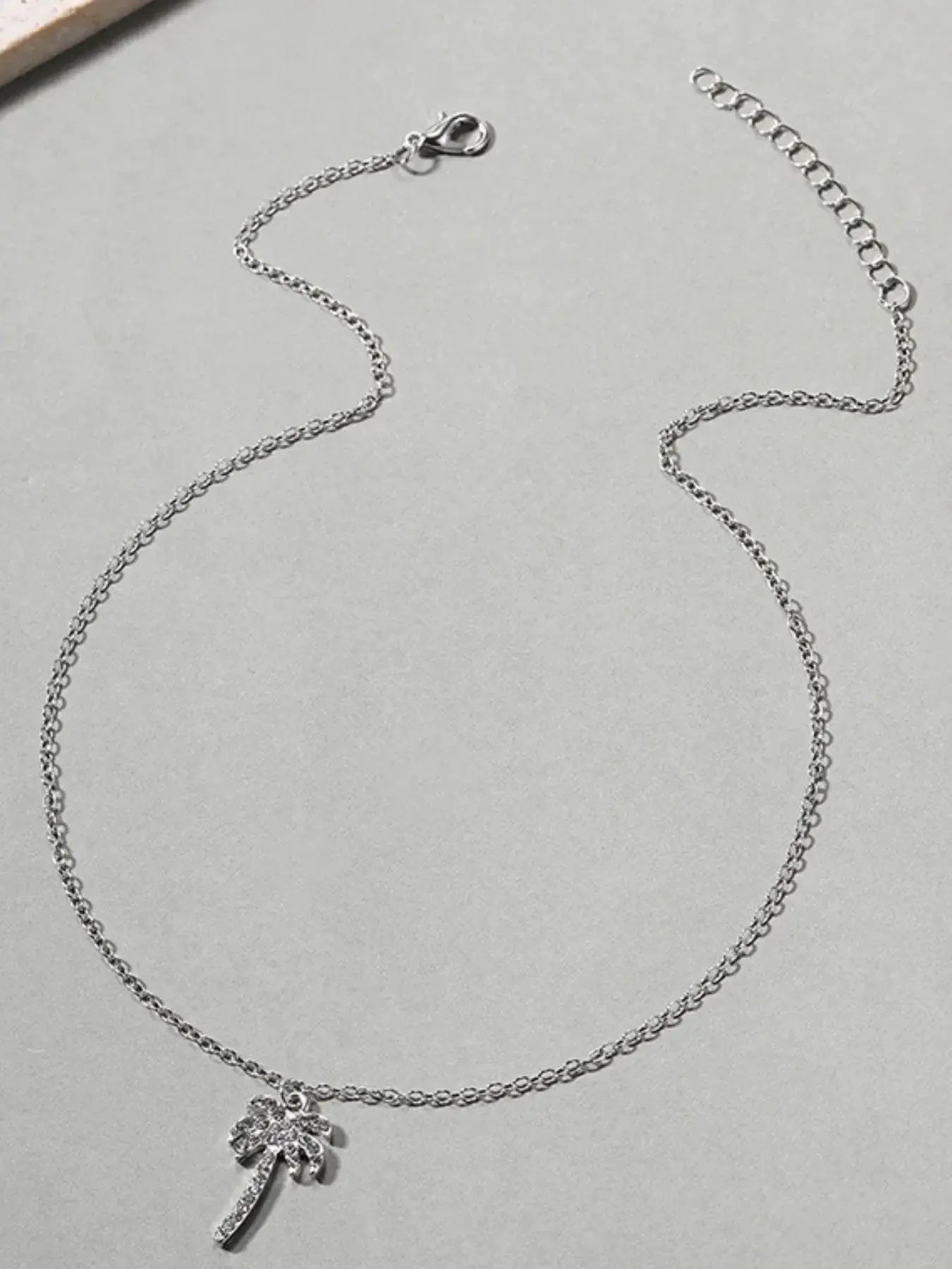 Zircon Palm Tree Pendant Necklace - Trendsi - Flyclothing LLC