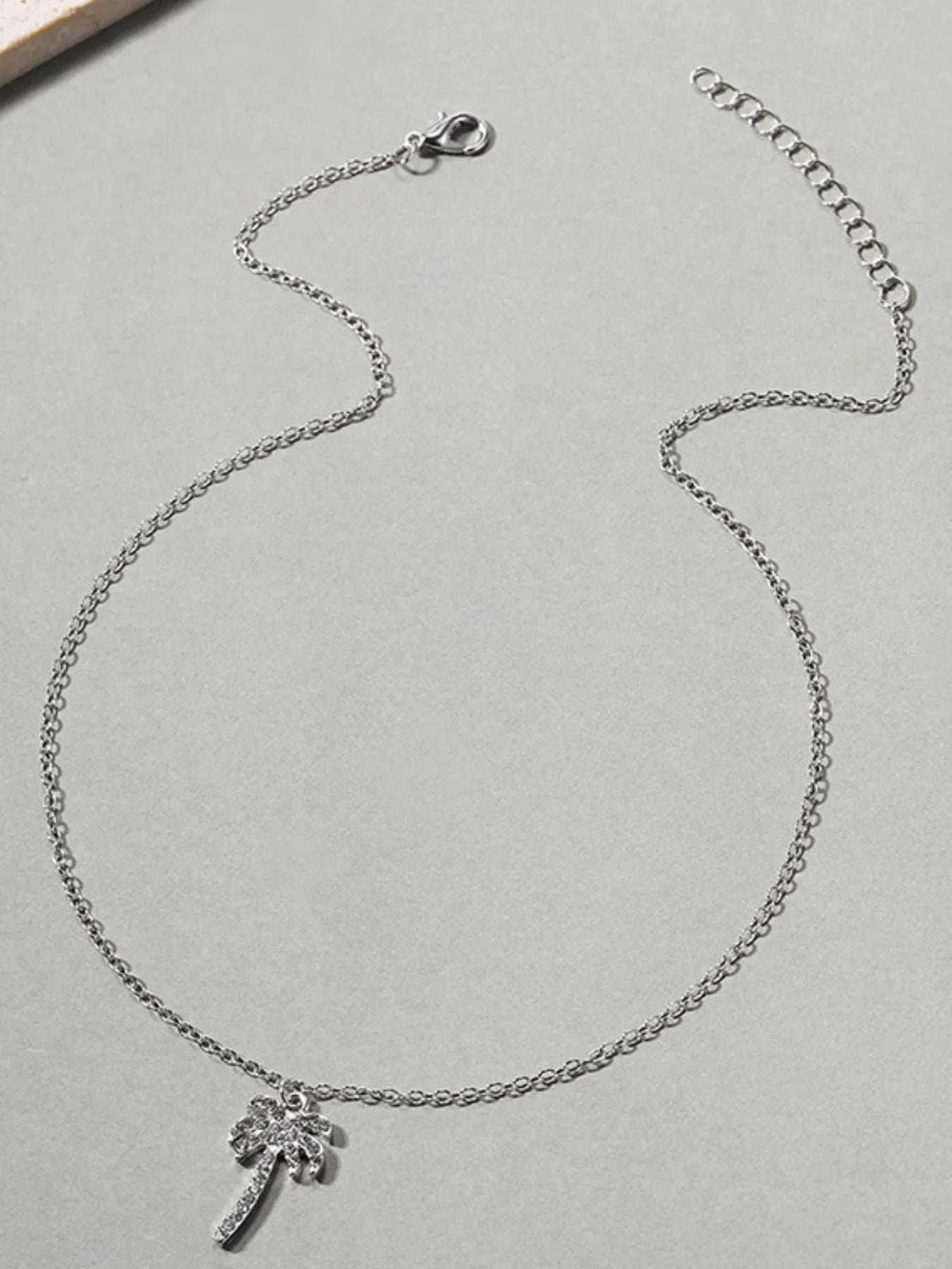 Zircon Palm Tree Pendant Necklace - Trendsi - Flyclothing LLC
