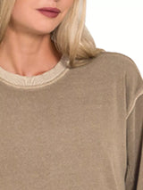 Zenana Soft Fleece Pigment Dye Sweatshirts Dress - Trendsi - Flyclothing LLC
