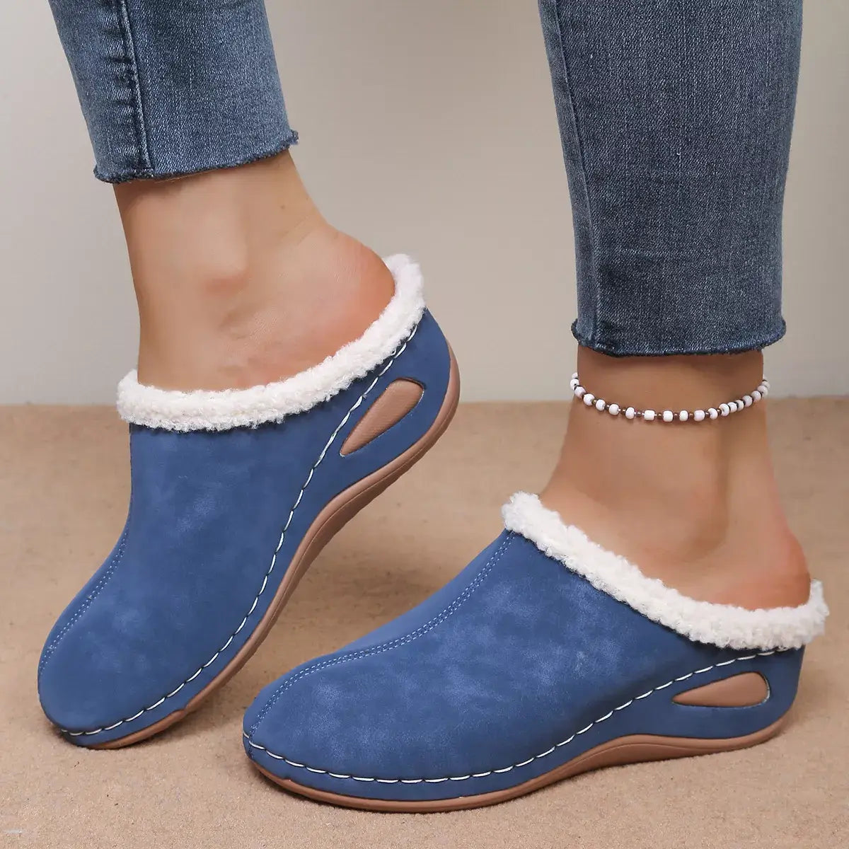 Plush Lined Wedge Slip-Ons - Trendsi - Flyclothing LLC