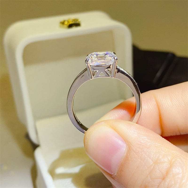 3 Carat Moissanite 925 Sterling Silver Square Shape Ring - Trendsi - Flyclothing LLC