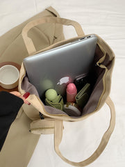 Canvas Tote Bag with Pouch - Trendsi
