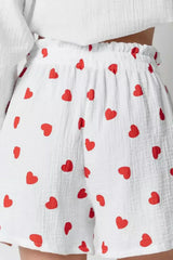 Basic Bae Heart Collared Neck Button Down Top and Shorts Set - ShopBasicbae - Flyclothing LLC