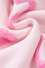 High-Low Heart Round Neck Long Sleeve Sweater - Trendsi