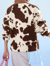 Pocketed Half Snap Sherpa Jacket - Trendsi - Flyclothing LLC