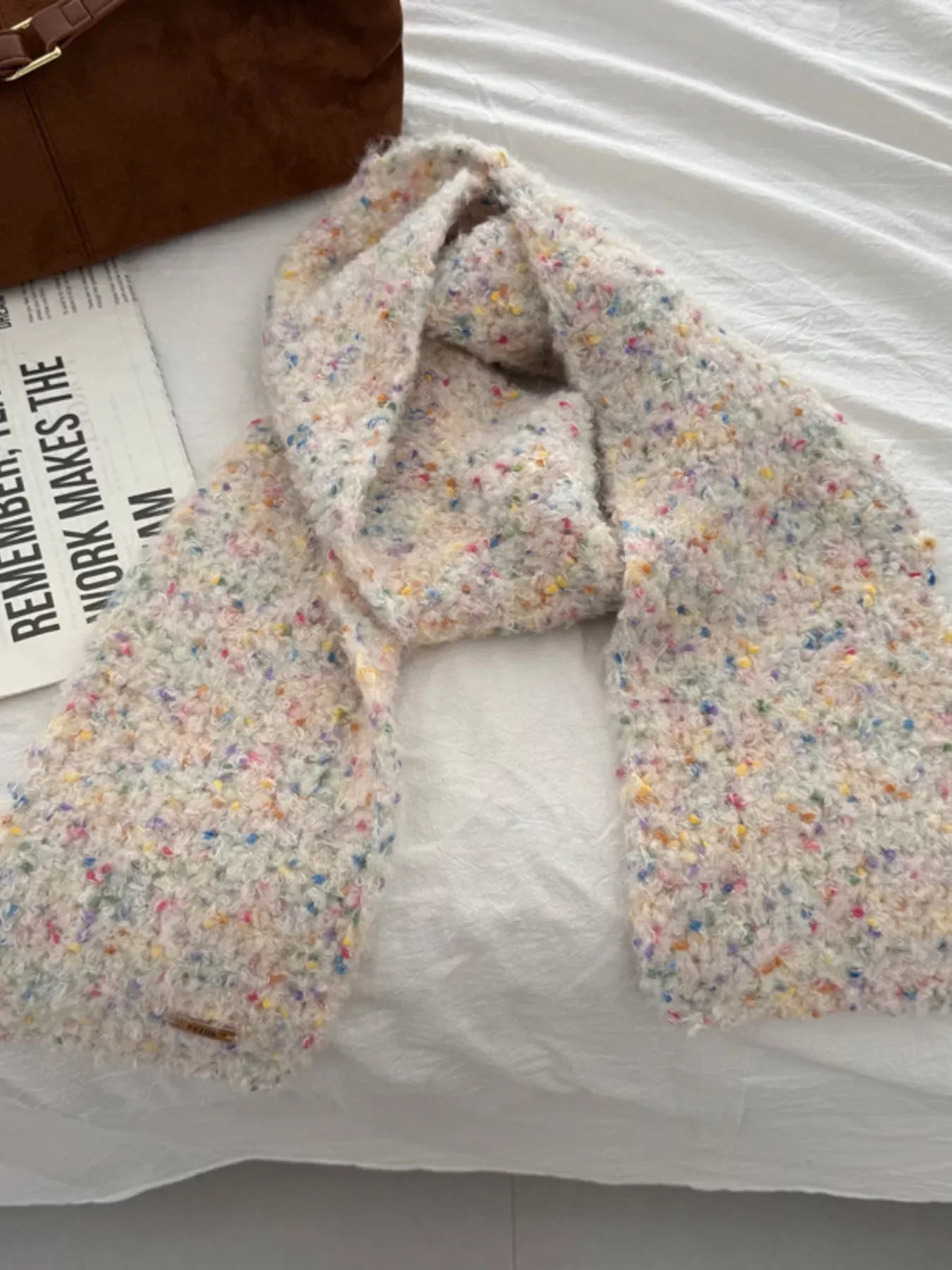 Cozy Knitted Multicolor Speckled Scarf - Trendsi - Flyclothing LLC