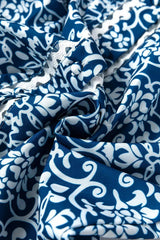 Printed Mock Neck Long Sleeve Blouse - Trendsi - Flyclothing LLC