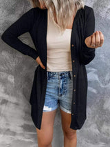 Full Size Lightweight Button-Up Cardigan Plus Size - Trendsi - Flyclothing LLC