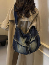 Raw Hem Gradient Crossbody Bag - Trendsi - Flyclothing LLC