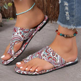 Toe Loop Flats Sandals - Trendsi