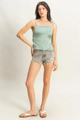 HYFVE Satin Back Tie Detail Cami - Trendsi - Flyclothing LLC