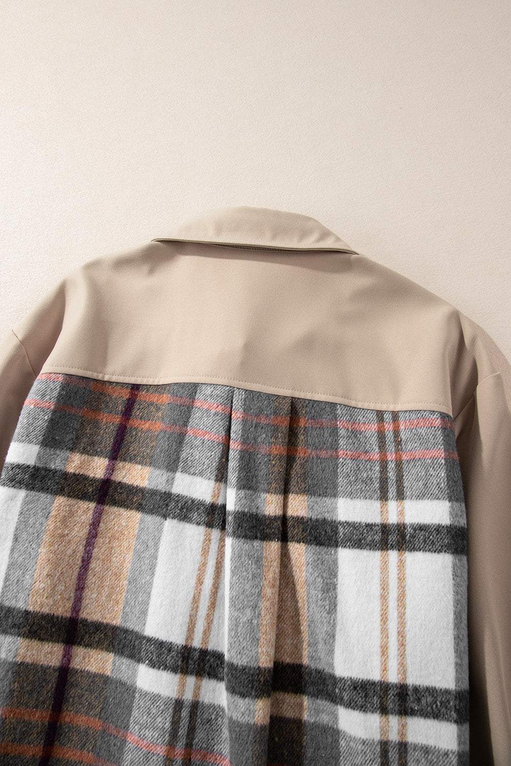 Pocketed Plaid Long Sleeve Mini Shirt Dress - Trendsi - Flyclothing LLC