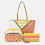 Nicole Lee USA 3-Piece Color Block Handbag Set - Trendsi - Flyclothing LLC