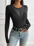 Devine Round Neck Long Sleeve T-Shirt - Trendsi - Flyclothing LLC