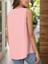 Full Size Ruched V-Neck Tank - Trendsi - Flyclothing LLC