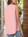 Full Size Ruched V-Neck Tank - Trendsi - Flyclothing LLC