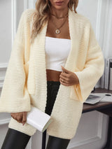 Cozy Knit Open Front Cardigan - Trendsi - Flyclothing LLC