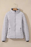 Turtleneck Zip Up Long Sleeve Jacket - Trendsi - Flyclothing LLC