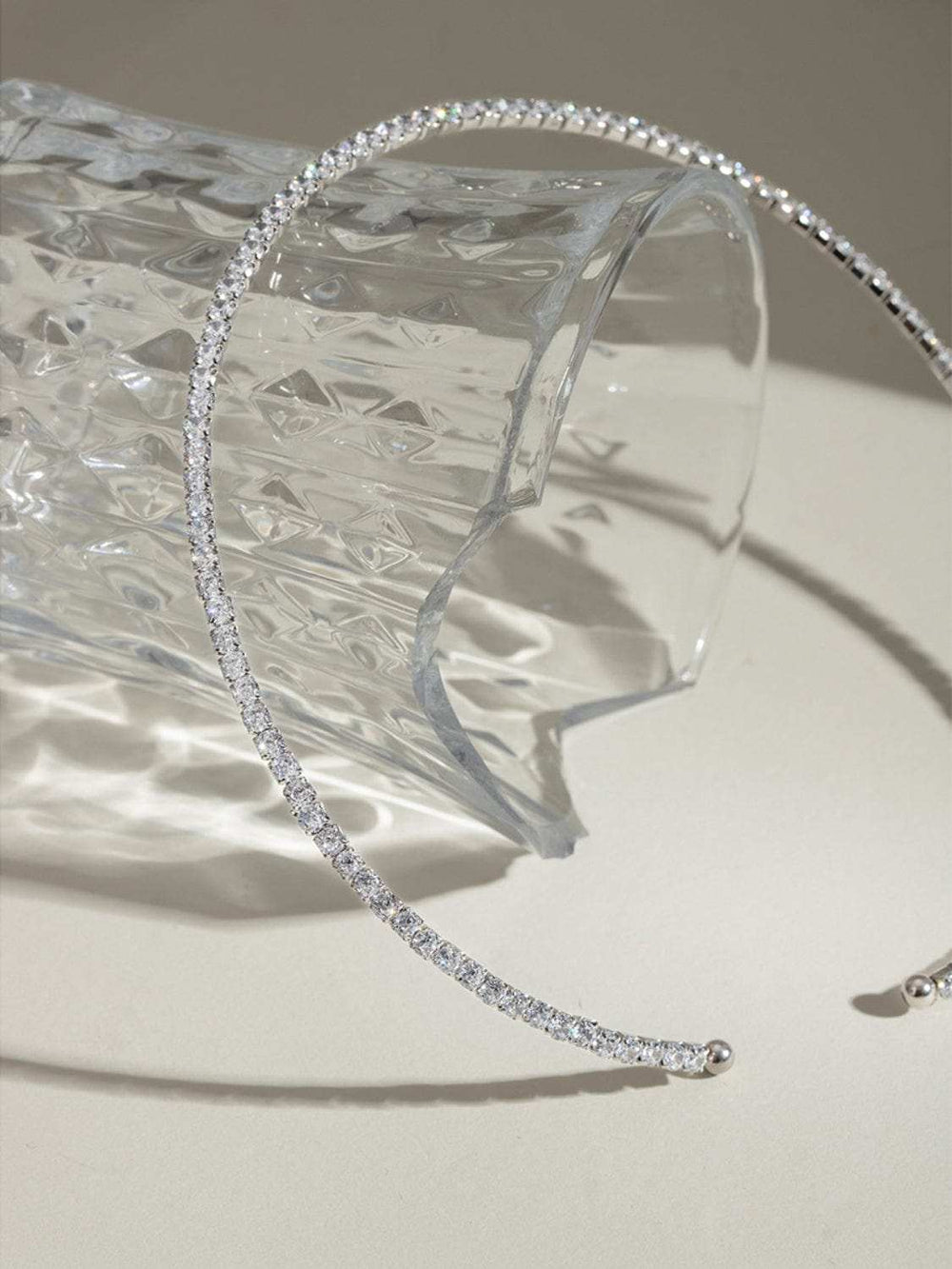 Stainless Steel Inlaid Zircon Necklace - Trendsi - Flyclothing LLC