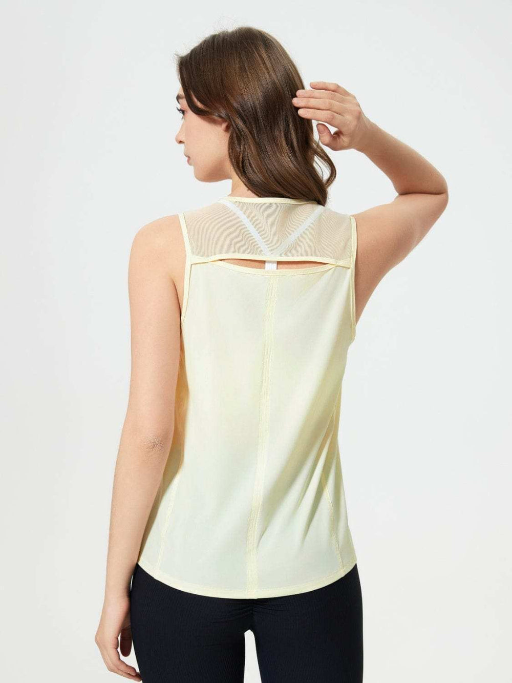 Millennia Cutout Back Round Neck Active Tank - Trendsi - Flyclothing LLC