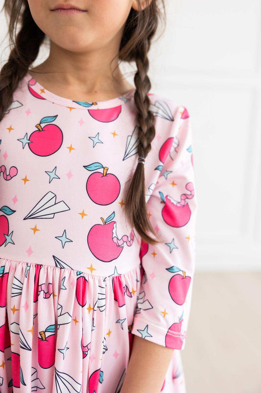 SALE Star Student 3/4 Sleeve Pocket Twirl Dress - Mila & Rose ® - Flyclothing LLC