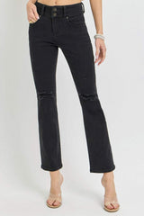 RISEN Full Size High Rise Wide Waistband Ankle Bootcut Jeans - Trendsi - Flyclothing LLC