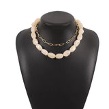 2 Piece Colorful Beaded Chain Necklace - Trendsi - Flyclothing LLC