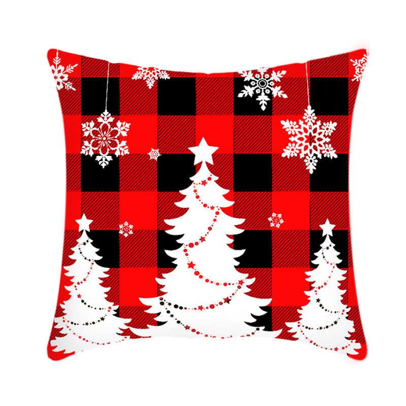 Merry Christmas Cushion Cover 45cm Elk Santa Claus Short Plush Sofa Pillow Cover Home Decor Pillowcase Christmas Decoration - My Store - Flyclothing LLC