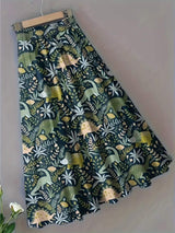 Printed Elastic Waist Skirt - Trendsi - Flyclothing LLC