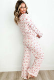 Santa Print Long Sleeve Top and Pants Lounge Set - Trendsi - Flyclothing LLC