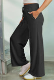 Drawstring Wide Leg Pants with Pockets - Trendsi - Flyclothing LLC