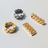 Plated Titanium Steel Ring - Trendsi - Flyclothing LLC