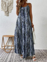 Full Size Printed Scoop Neck Maxi Cami Dress - Trendsi - Flyclothing LLC