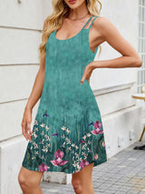 Printed Scoop Neck Cami Dress - Trendsi - Flyclothing LLC