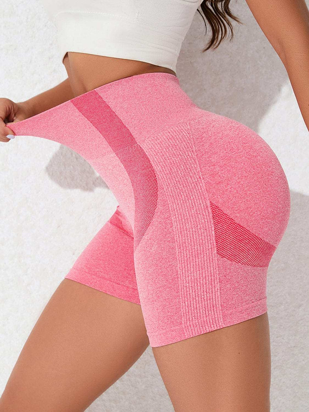 High Waist Active Shorts - Trendsi - Flyclothing LLC
