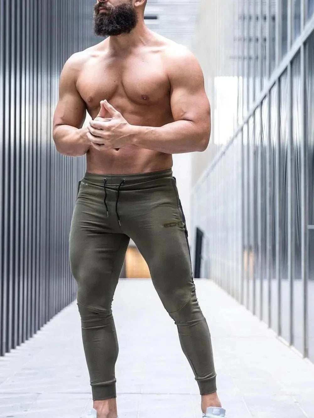 Men's Plus Size Drawstring Active Pants - Trendsi - Flyclothing LLC