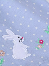 Children's Cute Bunny Embroidered Polka Dot Dress - Trendsi - Flyclothing LLC