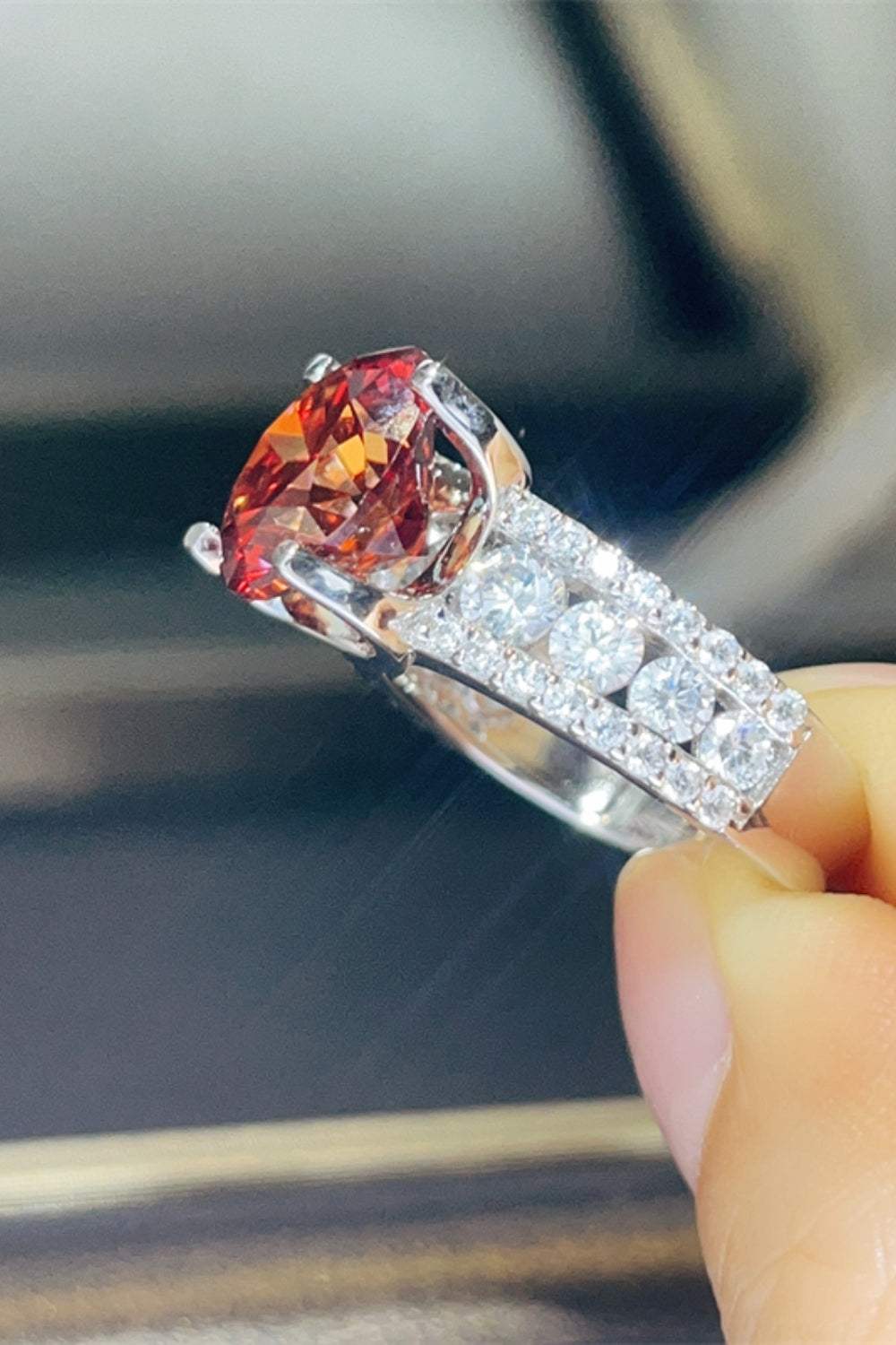 5 Carat Moissanite 925 Sterling Silver Ring - Trendsi - Flyclothing LLC