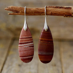 Natural Stone Waterdrop Shape Earrings - Trendsi