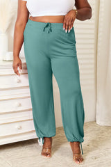 Basic Bae Full Size Soft Rayon Drawstring Waist Pants with Pockets - ShopBasicbae - Flyclothing LLC