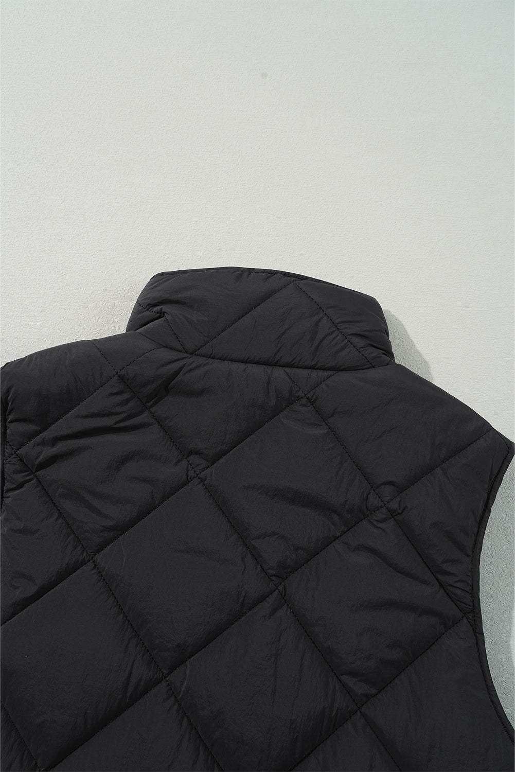 Snap Down Texture Vest Coat with Pockets - Trendsi - Flyclothing LLC