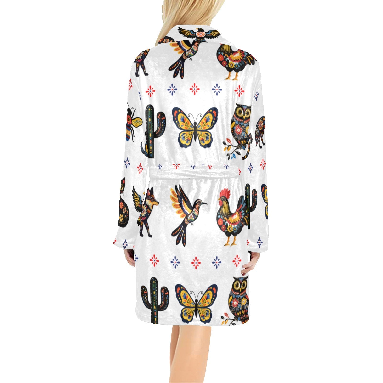 Baha Ranch Colores De Mexico Talavera Floral Animals Robe