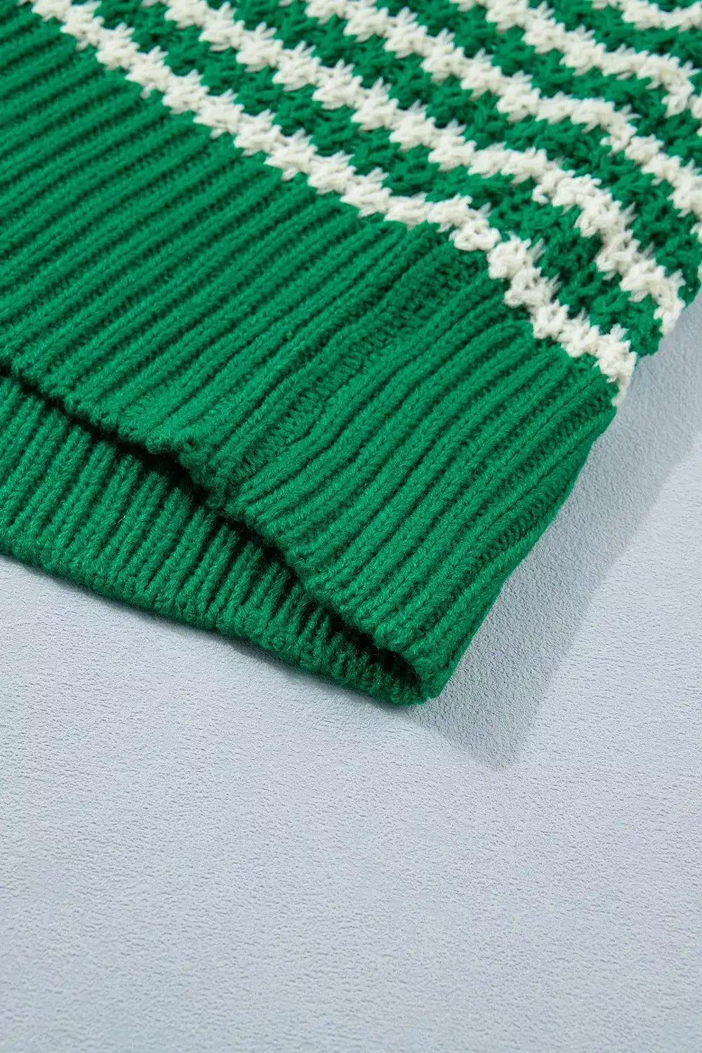 Striped Textured Knit Sweater - Trendsi - Flyclothing LLC