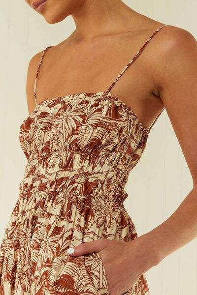 Printed Square Neck Cami Dress - Trendsi - Flyclothing LLC