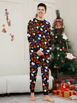 Full Size Halloween Themed Family Matching Pajama Set with Ghost and Pumpkin Print Plus Size - Trendsi - Flyclothing LLC