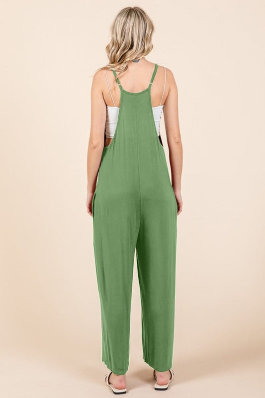 Culture Code Full Size Sleeveless Wide Leg Jumpsuit with Pockets - Trendsi