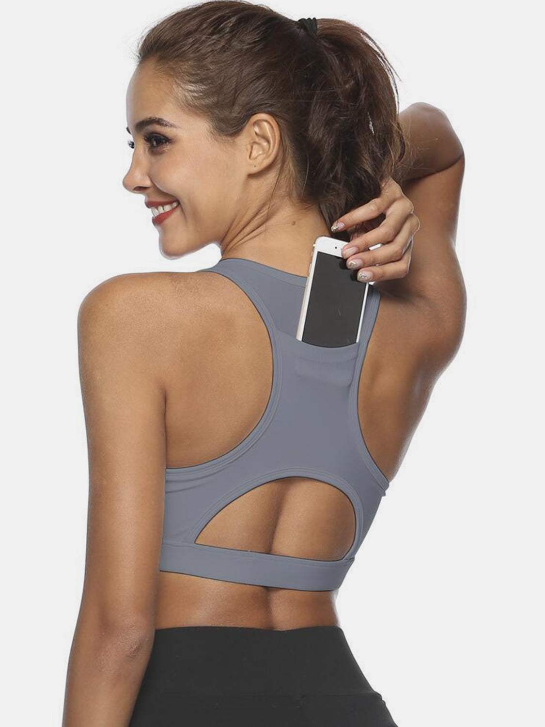Cutout Scoop Neck Active Tank - Trendsi - Flyclothing LLC